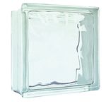 BLOCO DE VIDRO ONDULADO TRANSPARENTE 19X19X8
