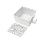 RALO SIFONADO QUADRADO 100X40MM BRANCO HERC