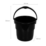 BALDE DE PLÁSTICO PRETO COMUM ASTRA 8 L