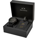 Relógio Cronógrafo AX Armani Exchange para Homens com Pulseira de Couro, Aço Inoxidável ou Silicone