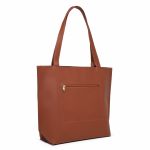 Bolsa Feminina Grande com Alça Transversal Marrom Claro Handbag Santucci 