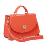 Bolsa Mini Bag Bolsinha Laranja Pequena Feminina De Mão E Transversal Festa Sofisticada 