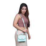 Bolsa Mini Bag Bolsinha Verde Claro Pequena Feminina De Mão E Transversal Festa Sofisticada 