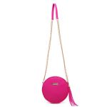 Bolsa Feminina Pink Pequena Redonda Elegante Alça Transversal Santucci