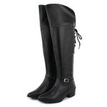 Bota Montaria Feminina Conforto Macia Over Casual Preto 11503 BR2