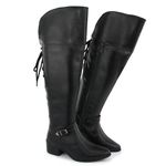 Bota Montaria Feminina Conforto Macia Over Casual Preto 11503 BR2