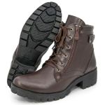 Bota Coturno Feminino Couro Preto BR2 Lady Zíper Lateral 