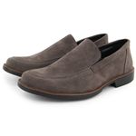 Sapato Casual Social Masculino Oxford Camurça Cinza- Br2 1702
