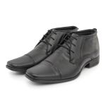Sapato Bota Social Masculina Couro Preta Confort BR2