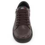 Sapatenis Masculino Conforto Couro Café Ziper BR2