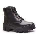 Coturno Bota Feminina Plataforma Camurça Preto 2037 Tradorada Confort Bruna Paula