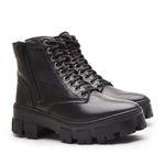 Coturno Bota Feminina Plataforma Camurça Preto 2037 Tradorada Confort Bruna Paula