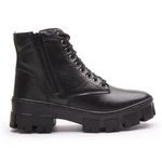 Coturno Bota Feminina Plataforma Camurça Preto 2037 Tradorada Confort Bruna Paula