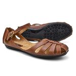 Sapatilha Feminina Couro Whisky Bico Redondo 3000 Confort Bruna Paula