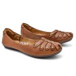 Sapatilha Feminina Couro Whisky Bico Redondo 3001 Confort Bruna Paula