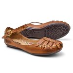Sapatilha Feminina Couro Whisky Bico Redondo 3004 Confort Bruna Paula