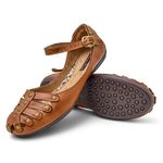 Sapatilha Feminina Couro Whisky Bico Redondo 3004 Confort Bruna Paula
