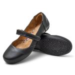 Sapatilha Feminina Couro Preto modelo Boneca 3019 Bruna Paula