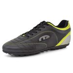 Chuteira De Salão Masculina EGM Flex Society Preto e Verde Limão