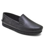 Mocassim Sapatilha Masculino Couro Preto Granado