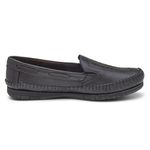 Mocassim Sapatilha Masculina Couro Preto Granado