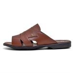 Sandália Masculina Couro Conhaque Extra Conforto Granado 408