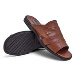 Sandália Masculina Couro Conhaque Extra Conforto Granado 408