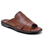 Sandália Masculina Couro Conhaque Extra Conforto Granado 408