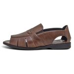 Sandália Masculina Couro Café Extra Conforto Granado