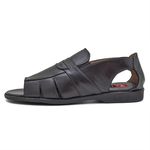 Sandália Masculina Couro Preto Extra Conforto Granado