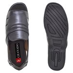 Sandália Masculina Couro Preto Extra Conforto Granado