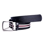 Cinto Dupla Face Masculino de Elastico Preto e Gelo Streetman