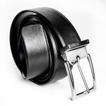 Cinto Dupla Face Masculino 3 cm em Couro Preto e Cafe Wallidel