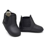 Bota Botinha Bebe Couro Preto Primeiros Passos Confort Bicho de Pé