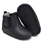 Bota Botinha Bebe Couro Preto Primeiros Passos Confort Bicho de Pé