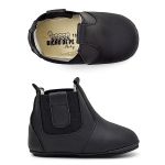Bota Botinha Bebe Couro Preto Primeiros Passos Confort Bicho de Pé