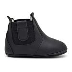 Bota Botinha Bebe Couro Preto Primeiros Passos Confort Bicho de Pé
