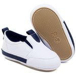 Sapato Tênis Bebe Baby Menino Confort Primeiro Branco Azul