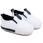Sapato Tênis Bebe Baby Menino Confort Primeiro Branco Azul