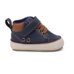 Sapato Tênis Bebe Baby Conforto Primeiros Passos Cano Alto Azul
