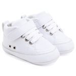 Sapato Tênis Bebe Baby Conforto Primeiros Passos Cano Alto Branco