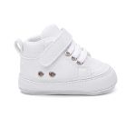 Sapato Tênis Bebe Baby Conforto Primeiros Passos Cano Alto Branco