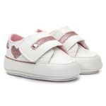 Sapato Tênis Bebe Baby Menina Conforto Primeiros Passo Rosa