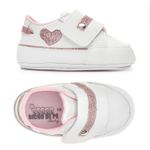 Sapato Tênis Bebe Baby Menina Conforto Primeiros Passo Rosa