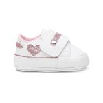Sapato Tênis Bebe Baby Menina Conforto Primeiros Passo Rosa