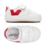 Sapato Tênis Conforto Bebe Baby Menino Primeiros Passos Vermelho