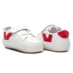 Sapato Tênis Conforto Bebe Baby Menino Primeiros Passos Vermelho