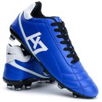 Chuteira Para Campo com Trava Profissional Reforçada Azul A7