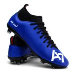 Chuteira Campo Trava Profissional Cano Reforçada Azul A7