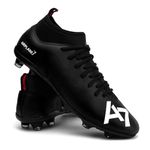 Chuteira Campo Trava Profissional Cano Reforçada Preto A7